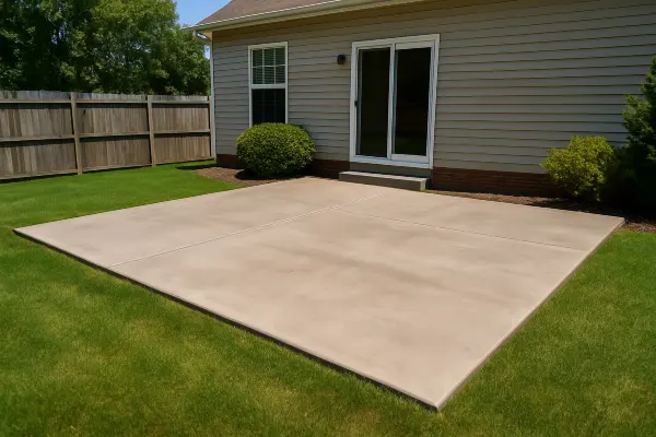 a house featuring a concrete patio from Quality Concrete Contractor Georgetown in Cedar Park, TX - Cedar Park TX