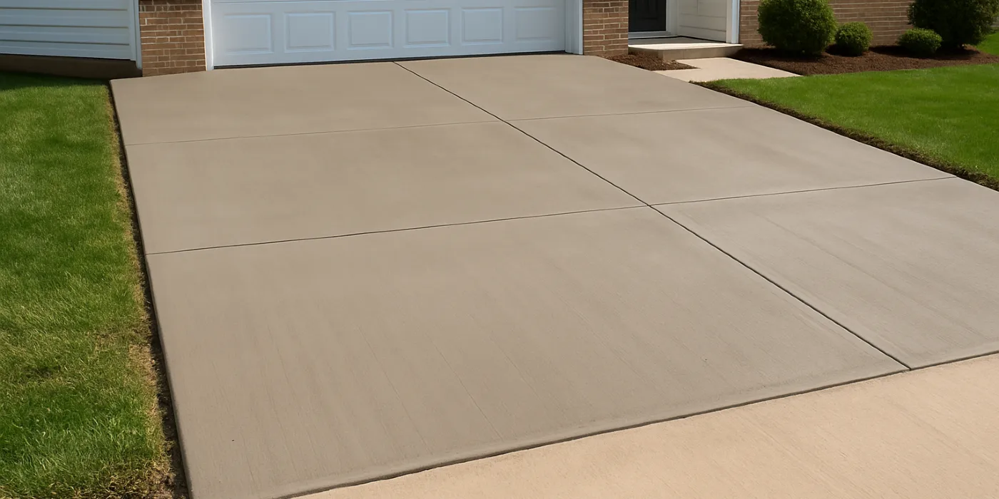 a brand new concrete driveway from Quality Concrete Contractor Georgetown in Georgetown Tx, 78628 - Concrete resurfacing