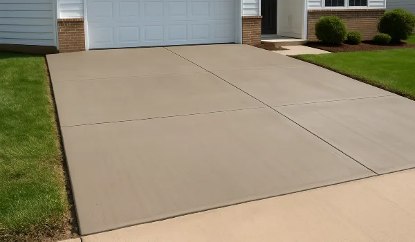 a brand new concrete driveway from Quality Concrete Contractor Georgetown in Georgetown Tx, 78628 - Concrete resurfacing