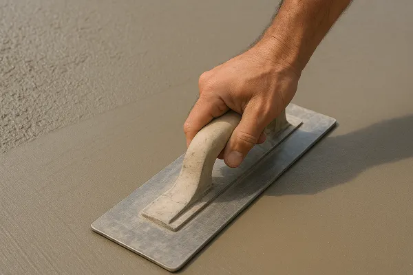 a hand trowel being used on a fresh cement slab from Quality Concrete Contractor Georgetown in Georgetown Tx, 78628 - Concrete resurfacing a hand trowel being used on a fresh cement slab from Quality Concrete Contractor Georgetown in Georgetown Tx, 78628 - Concrete resurfacing