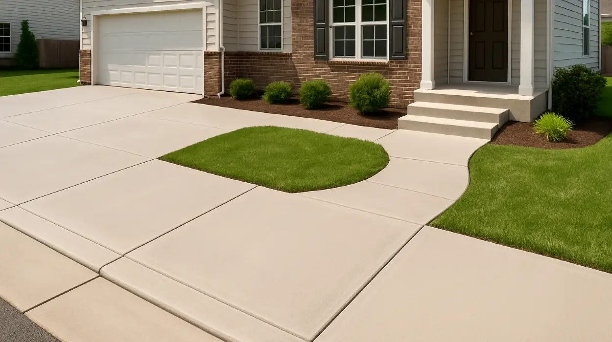 a concrete porch and sidewalk from Quality Concrete Contractor Georgetown in Georgetown Tx, 78628 - Concrete sidewalk building