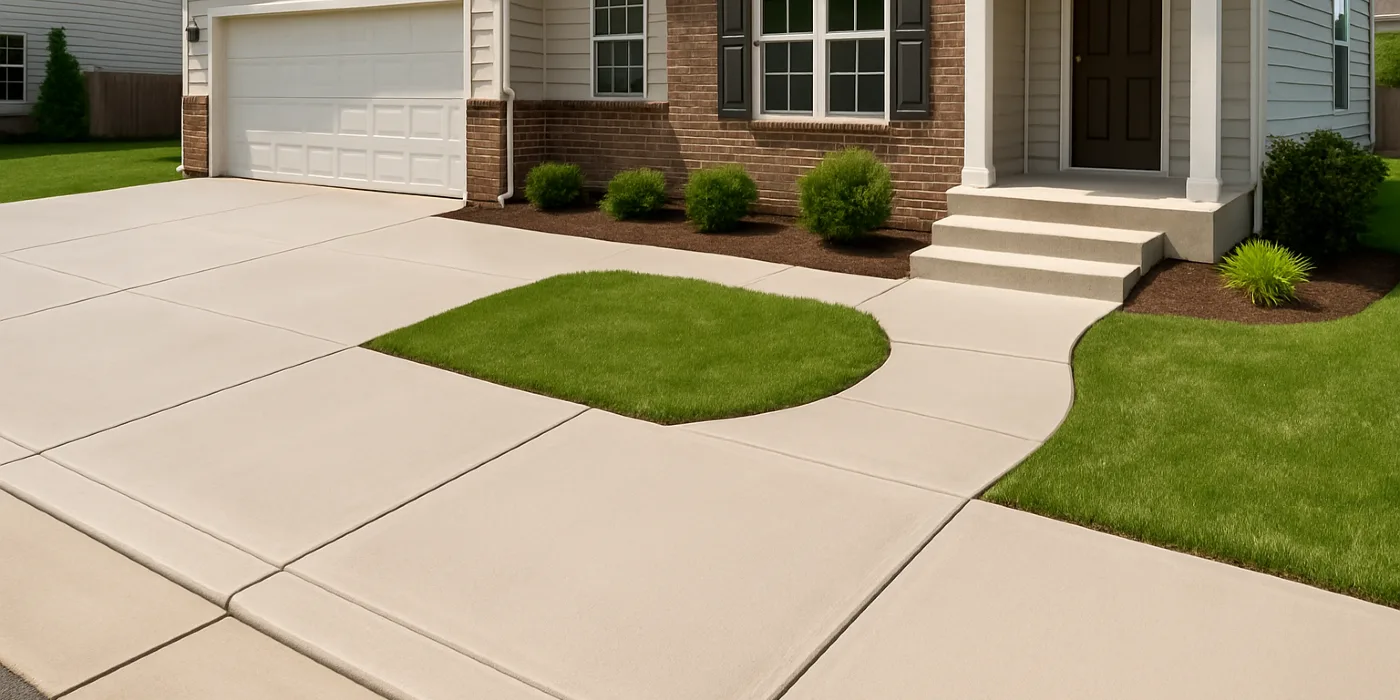 a concrete porch and sidewalk from Quality Concrete Contractor Georgetown in Georgetown Tx, 78628 - Concrete sidewalk building