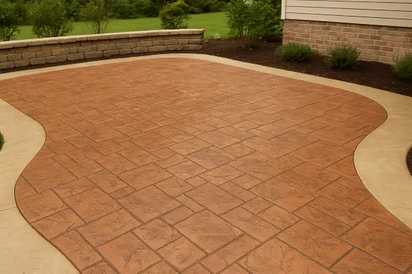 a stamped concrete patio from Quality Concrete Contractor Georgetown in Liberty Hill, TX - Liberty Hill TX